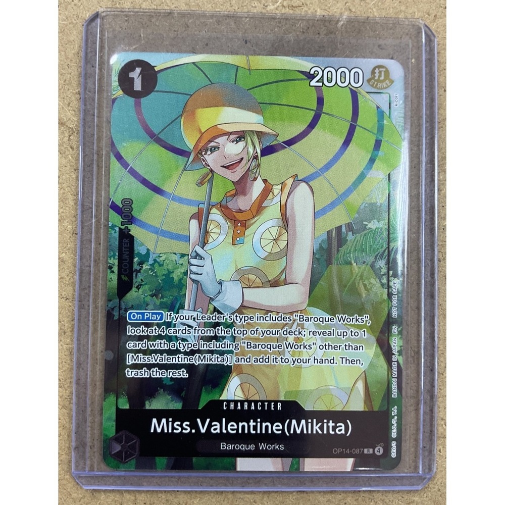 Miss Valentine (Mikita) OP14-087 R One Piece Card Game Baroque Works
